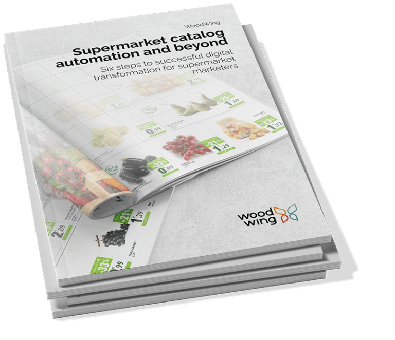 WoodWingin "Supermarket catalog automation and beyond"-oppaan kansi